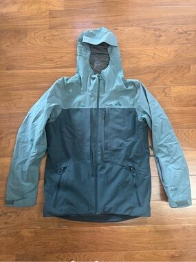 Strafe Waterproof Insulated Hooded Ski Jacket - Slate Green/Forest Green